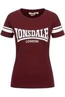 Koszulki i topy damskie - Lonsdale T-shirt damski KILLEGRAY, Oxblood/White, M 117403 - miniaturka - grafika 1