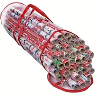 Inne - TEMU Torba do Przechowywania Papieru do Pakowania, Organizator Opakowań Prezentowych, Odpowiednia dla Rolki o Długości 40 cali, Może Pomieścić do 24 - miniaturka - grafika 1