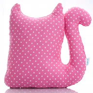 Kołdry i poduszki dla dzieci - Kot Poduszka Na Prezent Podróżna Groszki Ozdobna - miniaturka - grafika 1