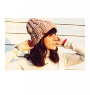 Czapki damskie - Czapka beanie pudrowy róż - miniaturka - grafika 1