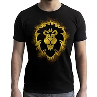 Koszulki męskie - ABYstyle Abystyle Męski T-shirt World of Warcraft Alliance, czarny, rozmiar XL Abysse Corp_ABYTEX44241 - miniaturka - grafika 1