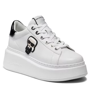 Botki męskie - Lagerfeld Sneakersy KARL KL63530 White Lthr - grafika 1