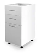 Szafki kuchenne - Szafka kuchenna dolna z szufladami VENTO D3S-40/82 mechanizm Hettich front: biały połysk - miniaturka - grafika 1
