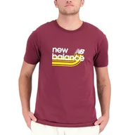 Koszulki sportowe męskie - Koszulka New Balance MT31908BG - bordowa - miniaturka - grafika 1