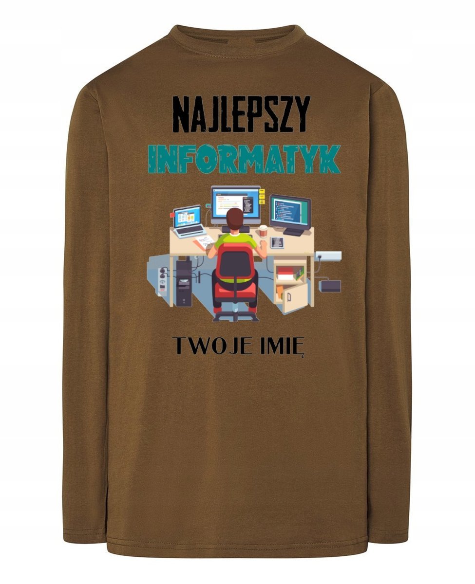 Longsleeve Najlepszy Informatyk Imię XL