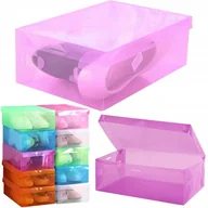 Pokrowce na ubrania - Pudełko Pojemnik Na Buty Organizer Na Obuwie Wielokolor Przezroczysty 10Szt - miniaturka - grafika 1