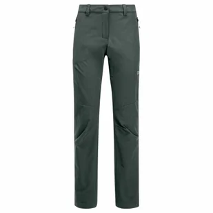 Damskie spodnie softshellowe Jack Wolfskin HOLDSTEIG PANTS W slate green - 38L - Spodnie sportowe damskie - miniaturka - grafika 1