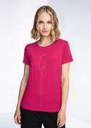Koszulki i topy damskie - Różowy T-shirt damski - miniaturka - grafika 1