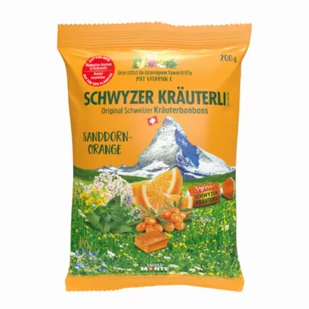 Oryginalne Szwajcarskie cukierki rokitnik-pomarańcza i 20 ziół - 200 g - Zdrowa żywność - miniaturka - grafika 1