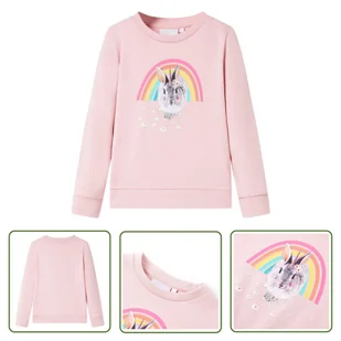 Bluza dziecięca - jasnoróżowa - 116 - Bluza Dla Dziecka - Bluzy dla dziewczynek - miniaturka - grafika 1