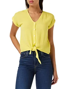 MUSTANG Damski styl ELSA Knotted Blouse bluzka, Green Sheen 6065, 38, Green Sheen 6065, 38 - Bluzki damskie - miniaturka - grafika 1