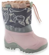 Buty dla dziewczynek - Ciepłe śniegowce dla dziewczynki Renbut / Muflon 22/23-468 Różowe - miniaturka - grafika 1