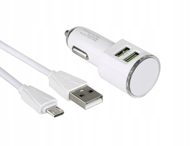 DBautomotive Ładowarka samochodowa 12/24V 2xUSB 3.4A wtyczka micro USB