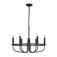 Lampy sufitowe - Capitol Hill żyrandol czarny KL-CAPITOL-HILL6-BLK Kichler - miniaturka - grafika 1
