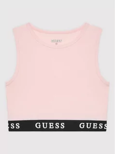 Koszulki dla dziewczynek - Guess Top J2YI34 KABR0 Różowy Regular Fit - grafika 1