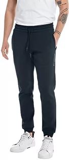 Spodnie męskie - Replay spodnie męskie do biegania, 800 Black Blue, XXL - grafika 1