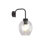 Lampy ścienne - Emibig Lukka kinkiet 1-punktowy czarny/transparentny 1164/K1 1164/K1 - miniaturka - grafika 1