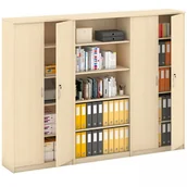 Zestawy mebli biurowych - B2B Partner Zestaw szaf MIRELLI, Typ V - brzoza 437553 - miniaturka - grafika 1