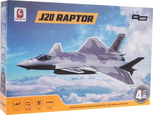 Samolot Ramiz Myśliwiec Raptor-J20 zdalnie sterowany 1:47 Szary (5903864948462) - Zabawki zdalnie sterowane - miniaturka - grafika 1