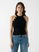 Swetry damskie - Guess Sweter 181286 Czarny Classic Fit - miniaturka - grafika 1