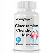 Ochrona stawów - IRONFLEX Glucosamine Chondroitin MSM [ 100tabs ] - IronFlex - Glukozamina chondroityna msm - miniaturka - grafika 1