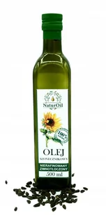 Olej słonecznikowy, zimnotłoczony 500ml NaturOil - Zdrowa żywność - miniaturka - grafika 1