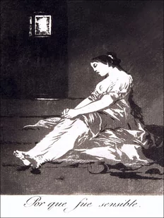Plate 32 from Los Caprichos- Because she was susceptible (Por que fue sensible, Francisco Goya - plakat Wymiar do wyboru: 21x29,7 cm - Plakaty - miniaturka - grafika 1