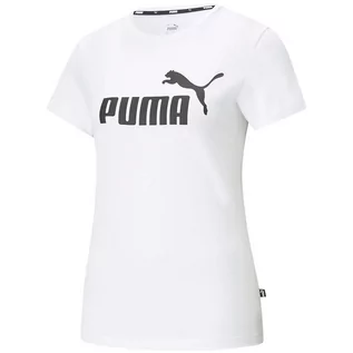 Koszulki sportowe damskie - Koszulka damska Puma Ess Logo Tee biała - grafika 1