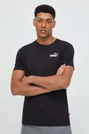 Koszulki męskie - Puma t-shirt bawełniany kolor czarny - miniaturka - grafika 1