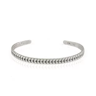 Bransoletka metalowa w kolorze srebrnym EM 44 - EM Men's Accessories - Bransolety męskie - miniaturka - grafika 1