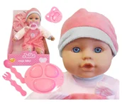 Lalki dla dziewczynek - Duża lalka bobas jak żywa mówi śpiewa interaktywna ze smoczkiem akcesoriami - miniaturka - grafika 1