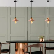 Lampy sufitowe - Opviq Żyrandol GMN-00003 1-pkt. drewniany detal miedź - miniaturka - grafika 1
