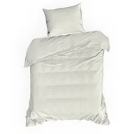 Pościel - Pościel satynowa VERA 140x200 Eurofirany kremowa w prążki - miniaturka - grafika 1