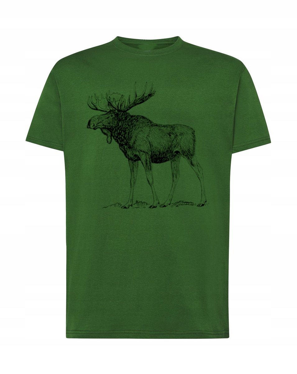 KOSZULKA T-shirt Zwierzęta NADRUK DUŻY ŁOŚ Rozm M