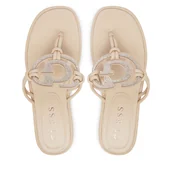 Klapki i japonki damskie - Japonki Guess FLJSM2 SAT21 Beżowy - miniaturka - grafika 1