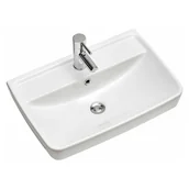 Umywalki - Biała umywalka ceramiczna 60x40 cm Set 357 – Pelipal - miniaturka - grafika 1