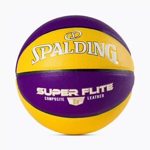 Piłka do koszykówki Spalding Super Flite fioletowa/żółta rozmiar 7 - Koszykówka - miniaturka - grafika 1