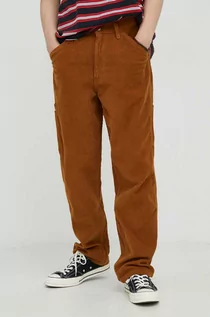 Spodnie męskie - Levi's spodnie sztruksowe męskie kolor brązowy w fasonie cargo - grafika 1