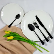Zestawy sztućców - Komplet sztućców Enna Black 24-elementowy AMBITION - miniaturka - grafika 1