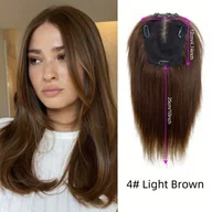 Pozostałe akcesoria fryzjerskie - TEMU Elegancki Prosty Warkocz z Ludzkich Włosów dla Kobiet - Ombre Popielaty Blond, Konstrukcja na 3 Klipsy, Podstawa z Ludzkich Włosów, Dodaje - miniaturka - grafika 1