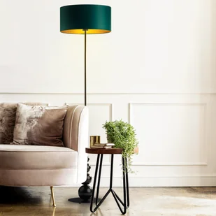 Czarna lampa podłogowa w stylu glamour ROMA GOLD - Lampy stojące Czarna lampa podłogowa w stylu glamour ROMA GOLD - Lampy stojące - miniaturka - grafika 1