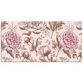 Podkładki na biurko - Mata z nadrukiem na biurko Różowe piwonie 120x60 cm, Dywanomat - miniaturka - grafika 1