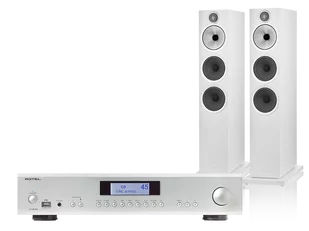 Rotel A14 MKII (srebrny) + 603 S3 (biały) - Zestawy stereo - miniaturka - grafika 1