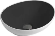 Umywalki - Umywalka Mexen Mexen Elza umywalka nablatowa 40 x 33 cm czarna/biała - 21014077 - miniaturka - grafika 1