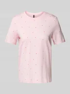 Koszulki i topy damskie - T-shirt o kroju regular fit z wyhaftowanym motywem model ‘PAULINA’ - miniaturka - grafika 1