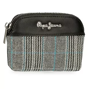 Pepe Jeans Kendra Portfel Czarny 12x8x2 cms Poliester z detalami Skóra syntetyczna, czarny, Talla única, portmonetka - Portfele - miniaturka - grafika 1