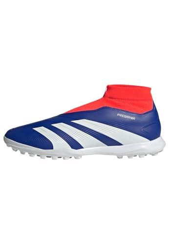 adidas Unisex Predator24 League buty piłkarskie bez sznurowadeł, Lucid Blue Ftwr biały słoneczny czerwony, 48 2/3 EU