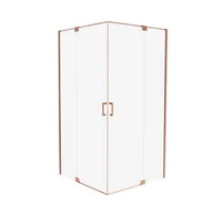 Kabiny prysznicowe - Kabina prysznicowa uchylna Swing miedź 80 x 110 Wellneo - miniaturka - grafika 1