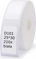 Etykiety do drukarek - EDIBAZZAR NIIMBOT Etykiety termiczne 25x30mm BIAŁE 210 sztuk do D101 - miniaturka - grafika 1
