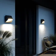 Lampy ogrodowe - Kinkiet zewnętrzny Pontio 27 szerokość 27cm czarny - miniaturka - grafika 1